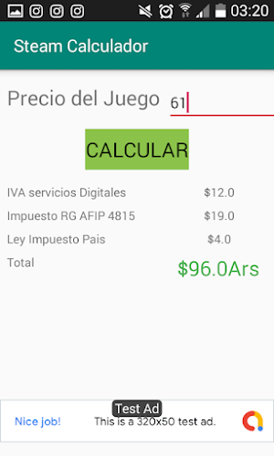 Steam Calcular Impuestos Argentina Screenshot 1