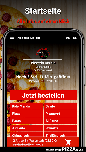 Pizzeria Malala Stockstadt Screenshot 0