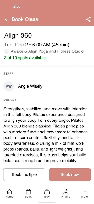 Awake & Align Yoga and Fitness Screenshot 2