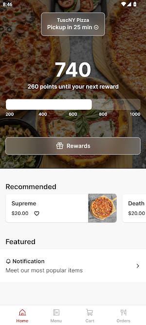 TuscNY Pizza Screenshot 0