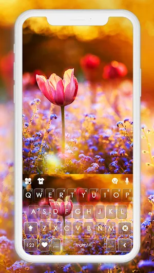 Sunshine Flowers Keyboard Background Screenshot 0