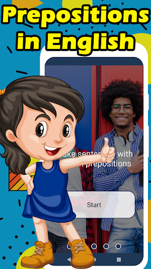 Learning English prepositions in sentences & words Screenshot 0