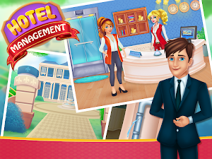 Hotel & resort management game for girl with level Screenshot 1