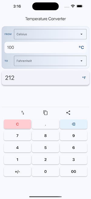 Temperature Converter Screenshot 1