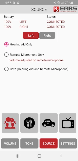 RxEars Remote Control App Screenshot 3