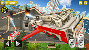 Flying Fire Truck Driving Sim Screenshot 0