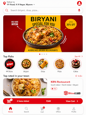 Bitex99: Food Delivery Screenshot 3