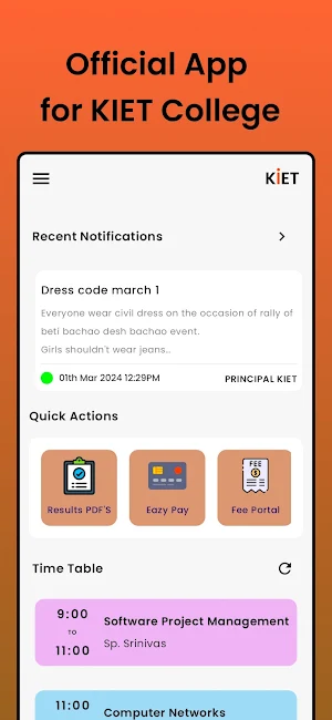 Kiet Student Screenshot 1