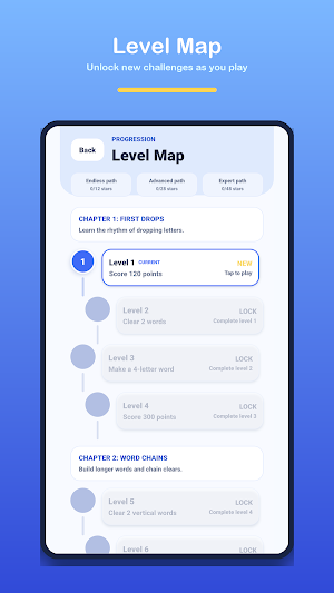 Gravity Crossword: Word Drop Screenshot 2