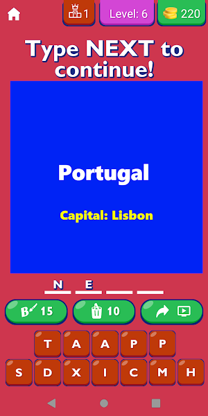Europe Countries And Capitals Screenshot 2