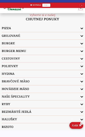 Pizzeria Vanessa Čadca Screenshot 2