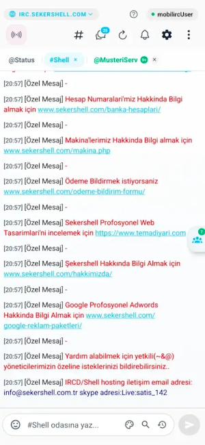 MobilIRC Screenshot 0