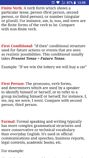 English Grammar Terms Screenshot 3