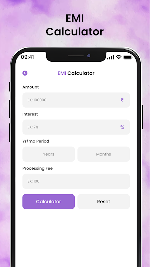 1 Min EMI Loan Calculator Screenshot 1