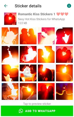 Romantic Sexy Kiss Stickers Screenshot 1