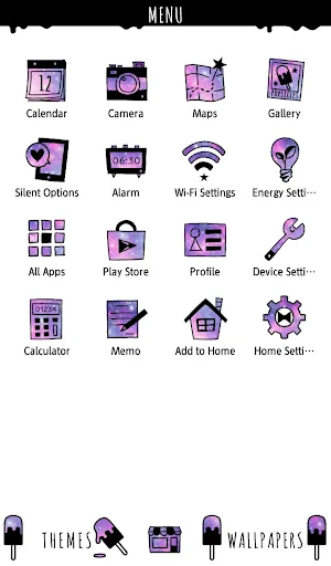 Cute Wallpaper Popsicle Galaxy Theme Screenshot 1