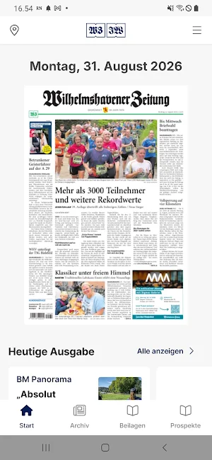 WZ/JW E-Paper - Tageszeitungen Screenshot 0
