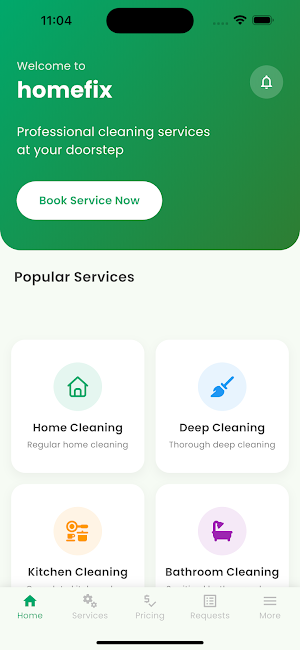 Homefix Home Cleaning Services Screenshot 2