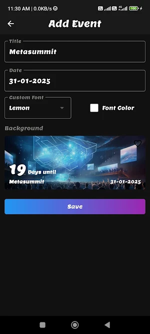 Dream Days : Event Countdown Screenshot 1