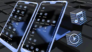 3D Black Cube Theme Screenshot 3
