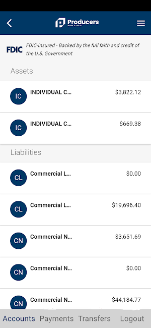 Producers Bank & Trust Mobile Screenshot 0