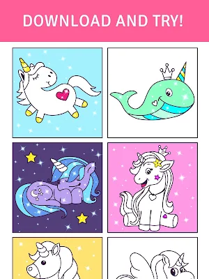 Animated Glitter Coloring Book - My Little Unicorn Screenshot 3