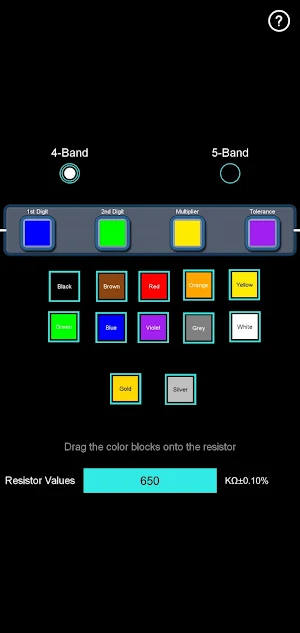 Resistor Color Band Calculator Screenshot 3