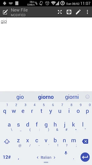 Keyboard Theme Flat White Navy Screenshot 2