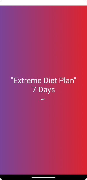 Extreme Diet Plan - 7 Days Screenshot 1