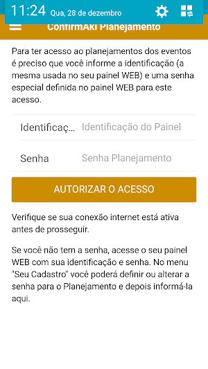 ConfirmAki Planejamento Screenshot 0