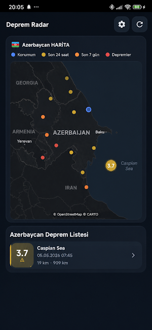 Deprem Radar TR AZ-Canlı Uyarı Screenshot 1