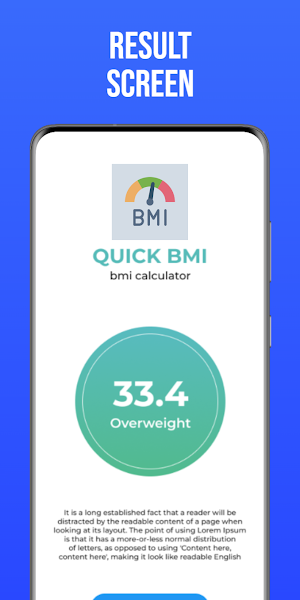 Quick BMI – BMI Calculator Screenshot 2