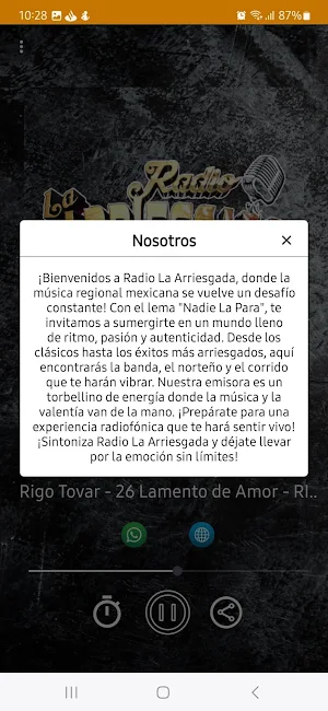 Radio La Arriesgada Screenshot 2