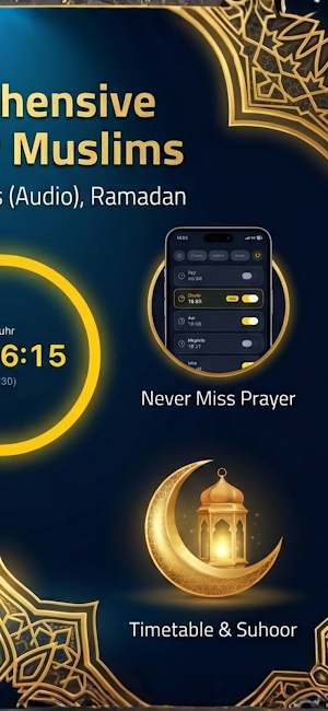 Prayer Times & Qibla/Alarm Screenshot 1