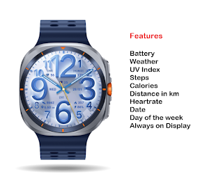 Business Blue Watch Face Screenshot 2