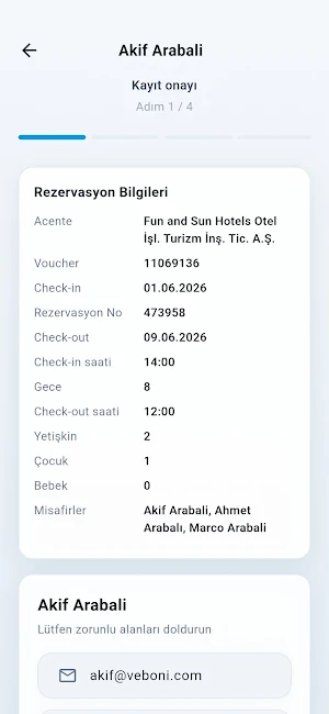 Veboni Registration Card Screenshot 1