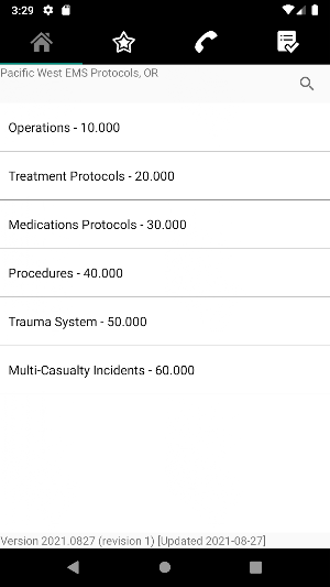 Pacific West EMS Protocols Screenshot 2
