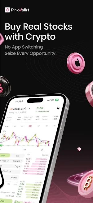 PinkWallet: Crypto & Stocks Screenshot 1