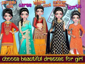 Big Fat Indian Wedding : Makeup and Dressup Games Screenshot 1