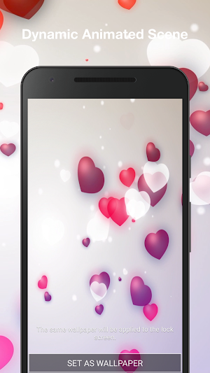 Romantic Hearts Live Wallpaper Screenshot 1
