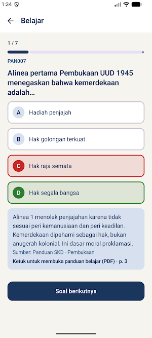 Soal CPNS 2026 SKD Simulasi Screenshot 1