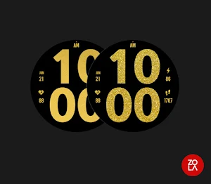 Gold Digital Watch Face Screenshot 2