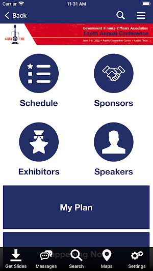 GFOA Annual Conference Screenshot 2
