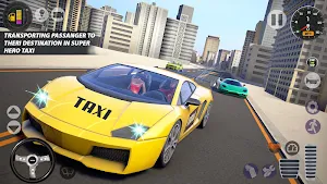 Superhero Taxi Car Driving Simulator - Taxi Games Screenshot 3
