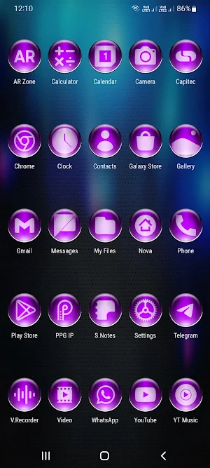 Purple Pixl Glass Icon Pack Screenshot 1