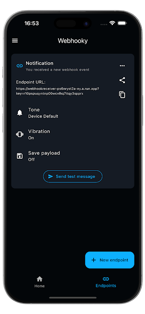 Webhook to Push Notifications Screenshot 1