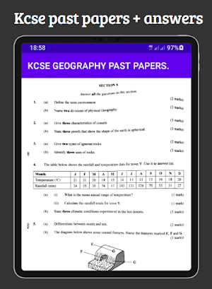 Geography Kcse past papers. Screenshot 1