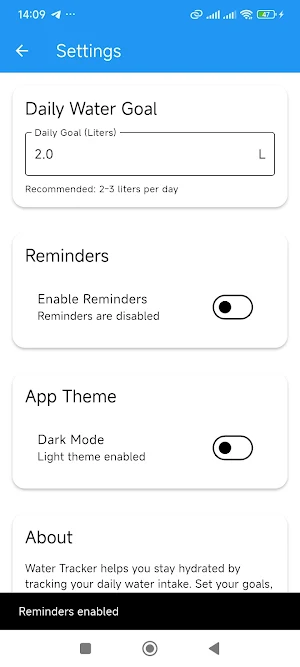 WaterIntake Tracker Screenshot 3