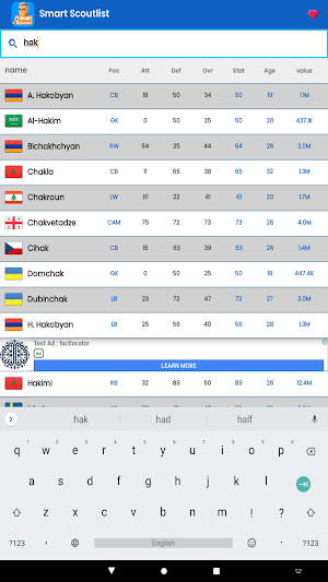 Smart scoutlist Screenshot 1