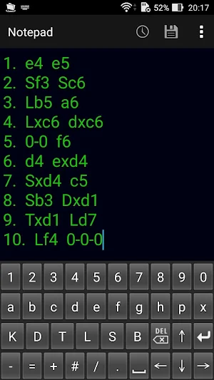 Schach Tastatur Screenshot 1